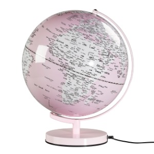 LED Globus 12" - biserno roze